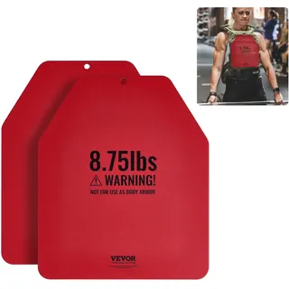 Vevor Gewichtswestenplatten, 8,75 LB Paare, Gewichtsplatten aus Stahl, konturierte ergonomische Passform – WODs, Zusatzgewicht für Gewichtswesten, für Krafttraining, Laufen, intensives Training