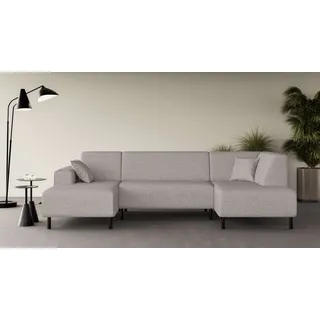 OTTO home Wohnlandschaft Polyester U-Form 3-Sitzer Hellgrau