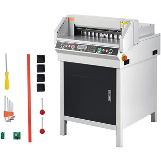 VEVOR elektrischer hydraulischer Papierschneider, Schneidemaschine, Hochleistungs-Papierschneidemaschine mit 40 mm Schnittstärke & 45 cm Schnittbreite & Tastensteuerung, für Schulen, Büros