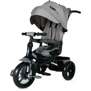 Lorelli Tricycle Jaguar 4 in 1 Schiebestange Sitz drehbar, verstellbar, Faltdach dunkelgrau - Grau