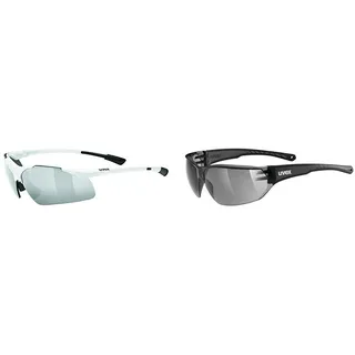 Uvex Sportbrille Sportstyle 223 & Erwachsene Sportstyle 204 Sportsonnenbrille, Smoke, One Size