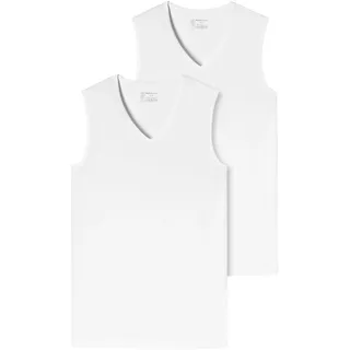 SCHIESSER Herren Tanktops im Pack - Serie "95/5", in Weiß L