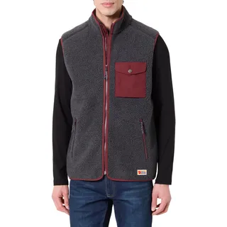 Fjällräven Vardag Pile Fleece Weste, dark grey-maroon M