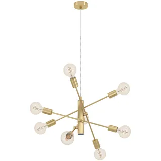 EGLO Pendelleuchte 8-flammig Gradoli 1 Messing gebürstet