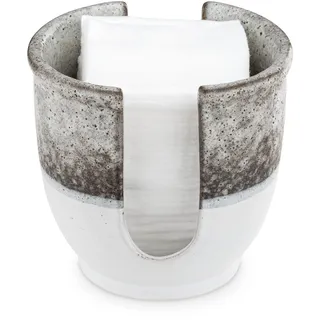 Navaris Keramik Schwammhalter - Schwamm Ablage für das Waschbecken - Schale aus Keramik - Geschirrspülschwamm Halter für die Spüle - Keramikschale