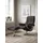 Relaxsessel Mayfair Leder 79 x 102 x 73 cm Braun mit Hocker