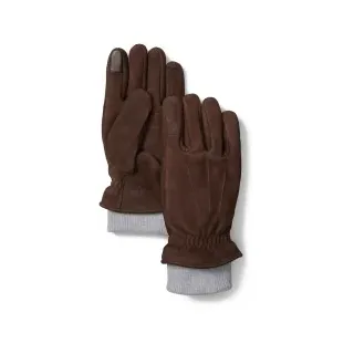 Timberland für Herren. TB0A65TE2141 Lederhandschuhe mit brauner Rippenstrickware (L), Lässig