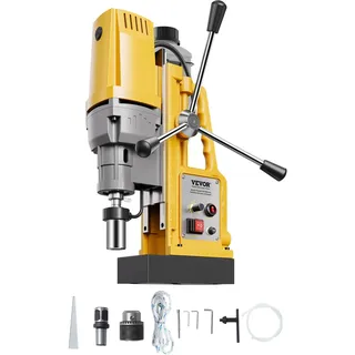 Vevor Magnetbohrmaschine, Motor 1400 W elektrische Säulenbohrmaschine 13000 N Bohrdurchmesser von 50 mm variable Geschwindigkeit 0 bis 750 U/min Bohrmaschine für Metalloberflächen