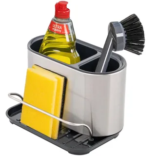 bremermann Spülbecken-Organizer, silber, Edelstahl , Edelstahlfarben , Metall , 18x12x13 cm , Küchenzubehör, Küchenhelfer, Küchenutensilien