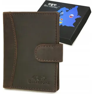 Visitenkartenetui aus Leder, Brieftasche für Karten und Dokumente, Naturleder, braun