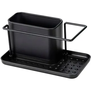 WENKO Zubehöraufbewahrungsständer »Modell Orio« Spülbecken-Organizer aus rostfreiem Edelstahl, für Spülutensilien, schwarz