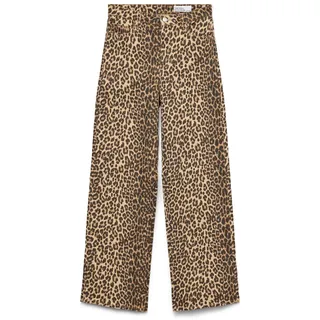 Vero Moda VMTESSA Hohe Taille Weiter Beinschnitt Beige 30/32