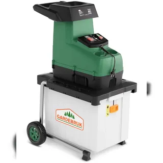 Gardebruk GARDEBRUK® Leisehäcksler 3100 W max. 45 mm Aststärke Elektrisch 60 L Auffangbox Walzenhäcksler Gartenhäcksler Schredder