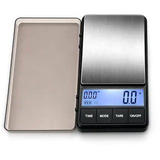 Espressowaage Mit Timer 1000 G X 0,1 G, Dünne Und Schlanke Kaffeewaage Für Tropfschale, Kleine Und Handliche Barista-Waage, Praktische Digitale Taschenwaage, Mini-Barista-Kaffeegewichtswaage
