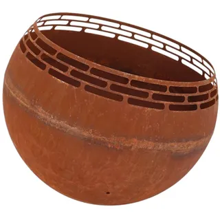 degawo Feuer Ball rostig 58cm Korb Stelle Schale Terrassen Ofen Metall Lager Laser cut