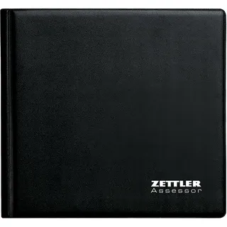 Zettler Wochenbuch Assessor 1W/2S Mappe 2026 – Buchkalender 16 × 15 cm, 1 Woche auf 2 Seiten, Kunststoffmappe mit Notizblock, FSC-zertifiziert