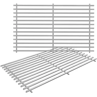 GFTIME 38CM X 28.6CM Edelstahl Grillrost 7521 für Weber Spirit Classic E200 E210 S200 S210 (mit seitlichen Brennerknöpfen,2009-2012), Spirit 500, Genesis Silver A, Ersatzteile für Weber 7522, 2 Stück