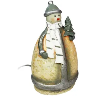Nachttischlampe Dekorationslampe im Schneemann Design Höhe 20cm