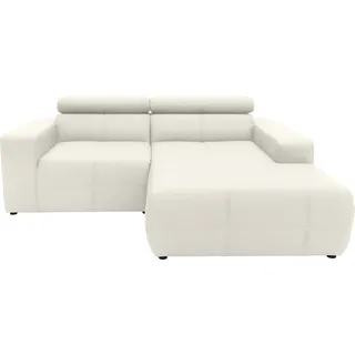 DOMO collection Eckcouch Kunstleder 2-Sitzer Weiß