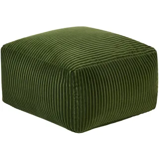 Beliani Pouf Grün Textil, 1-Sitzer, Quadratisch, 50x30x50 cm Wohnzimmer, Hocker, Poufs