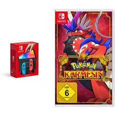 Nintendo Switch (OLED-Modell) Neon-Rot/Neon-Blau + Pokémon Karmesin - [Nintendo Switch]