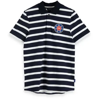 Scotch & Soda Herren Poloshirt Stripe Nylon Collar 153630-0220 S - Combo D - S