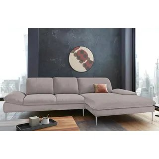 W.Schillig Ecksofa »enjoy&MORE, Designsofa, bequem, zeitlos und elegant, L-Form« mit Sitztiefenverstellung, Füße silber matt, Breite 340 cm