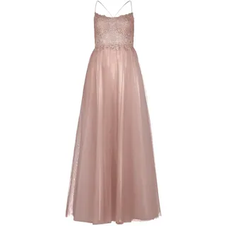 Abendkleid VERA MONT "Abendkleid mit Stickerei", Damen, Gr. 32, EURO, rosa (fawn), 100% Polyamid PA., Kleider Abendkleid