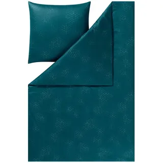 Estella Bettwäsche , Petrol , Textil , Graphik , 155x200 cm , Textiles Vertrauen - Oeko-Tex® , Heimtextilien, Bettwäsche & Leintücher, Bettwäsche, Jersey-Bettwäsche