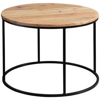 Wohnling Couchtisch rund Braun Akazie 60 x 60 x 43 cm