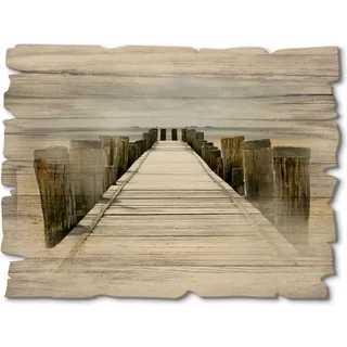 ARTland Artland, Steg ins Watt Strand, (1 St.), beige