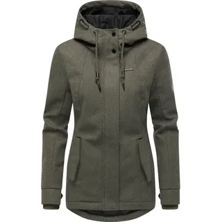 Winterjacke RAGWEAR "Übergangsjacke Monadde Felt YOUMODO", Damen, Gr. M, grün (schwarz olive), Obermaterial: 100% Polyester PES.  Obermaterial: Futter: 100% Polyester PES. 100% Polyester PES., Jacken Winterjacke