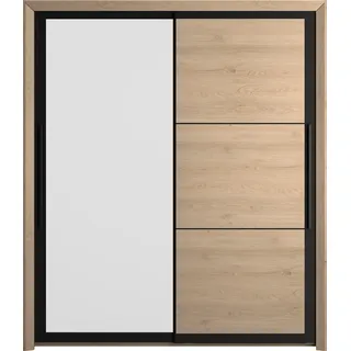 Gami Kleiderschrank 2 Türen 191 x 220 x 63 cm Braun