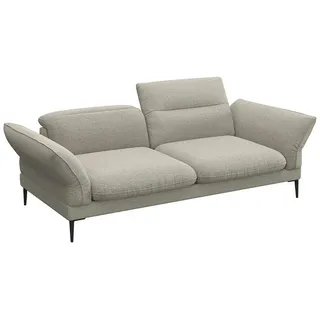 flexlux 2,5-Sitzer "Salino, Funktionssofa, Relaxsofa" Sofa mit Arm- und Kopfteil-Verstellungen, Kaltschaum & Stahl-Wellen, natural