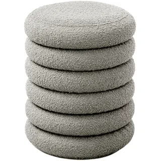 Svita Hocker Blossom XS mit Stauraum Hellgrau , Textil , 40x43x40 cm , Wohnzimmer, Sessel, Hocker & Hockerbänke, Poufs