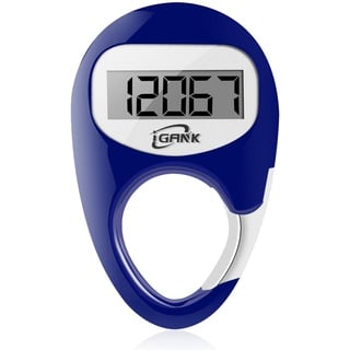 iGANK Simple Walking Pedometer 3D Schrittzähler für Männer Frauen Kinder (Blau)