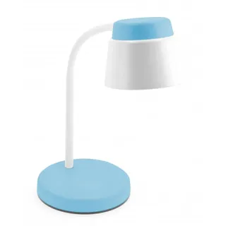 GTV Schreibtischlampe Helin, 350 Lumen, Leselicht 4000k, LED-schreibtischlampe, Nachttischlampe, Tischlampe, mit 150 cm Stromkabel, weiß, stabil & modern