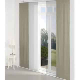 Schiebegardine WIRTH "Torbole" Gr. 2, braun (mittelbraun), B:60cm H:175cm, Jacquard, Baumwolle, Polyester, Gardinen, Schiebegardine