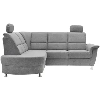 Livetastic Ecksofa , Silberfarben , Textil , Uni , L-Form , 231x184 cm , Made in Eu , Relaxfunktion, Rücken echt, USB-Anschluss, Herz-Waage-Funktion, USB-C-Anschluss , Wohnzimmer, Sofas & Couches, Wohnlandschaften, Ecksofas