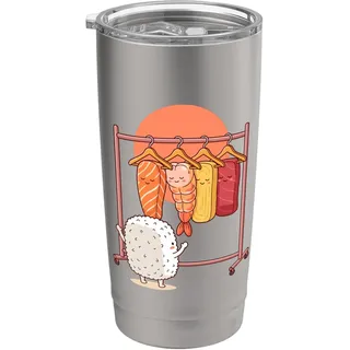 Funny Sushi Rice Character Shopping for Neta Outfits Cute Doppelwandiger Edelstahl-Thermobecher