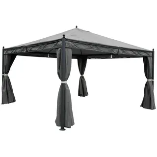 MCW Pergola Calpe I Grau , Metall , 400x290x400 cm , Sonnenschutz, Pavillons