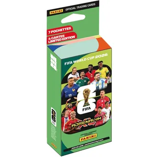 Panini FIFA World Cup 2026 Trading Cards Game Blister 7 Hüllen + 4 Karten Limited Edition