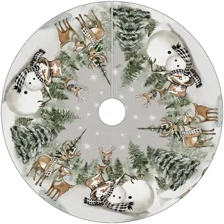Weihnachtsbaumdecke Rund 120cm/47zoll Weihnachtsbaum Decke Rock Baumdecke Christbaumdecke Rund Tannenbaum Decke Christbaum, Weihnachtsbaum Teppich Tannenbaum Weihnachtsbaumrock(10)