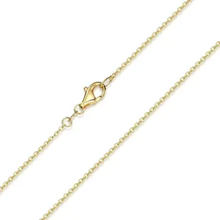 Goldene Ankerkette Silber 925 - Damen Halskette für Anhänger K61 | Feine Halskette aus 925 Sterling Silber mit wasserfester Vergoldung in 40-80cm von MATERIA by Matthias Wagner