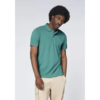 Poloshirt CHIEMSEE, Herren, Gr. 6XL (76/78), hydro, 100% Baumwolle, unifarben, regular fit, ohne Ausschnitt, gerader Abschluss, Shirts Poloshirt, - ideal für Sport & Freizeit