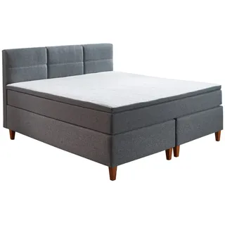 SUN GARDEN Boxspringbett Kenora grau