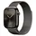 Watch 10 GPS+Cellular 46 mm Titaniumgehäuse grau Milanaise Armband grau S/M