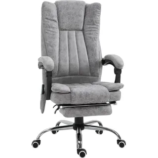 Vinsetto Bürostuhl mit Massage und Heizfunktion grau