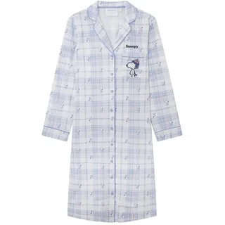 Women'secret Damen Schlafanzug Pyjamaset, Bedruckt blau, XXL