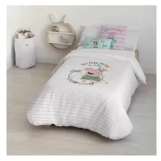 Belum | Bettbezug Peppa Pig | Bettbezug Modell Find Joy | Bettbezug mit Knöpfen | Bettbezug 100% Baumwolle | Bettbezug (Kinderbett 100 x 120)